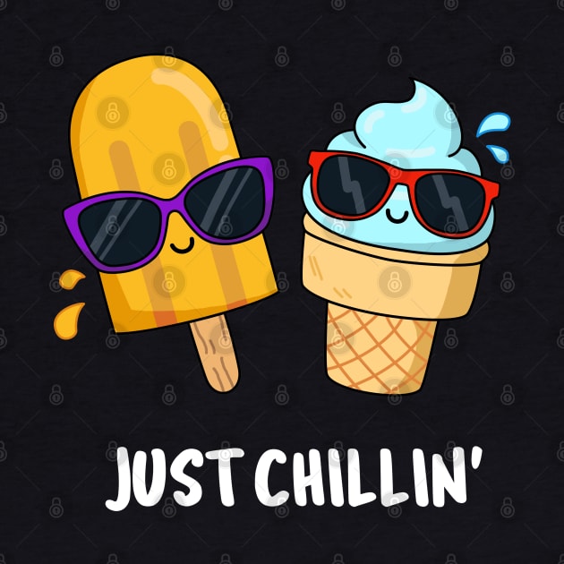 Just Chillin Cute Ice Cream Pun by punnybone